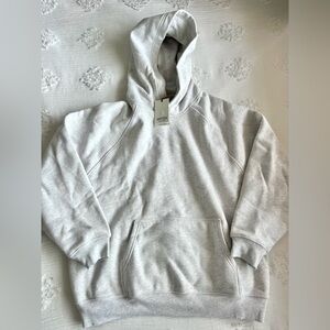 Aritzia Cozy Sweatfleece Mega Raglan Hoodie Heather Cloud White